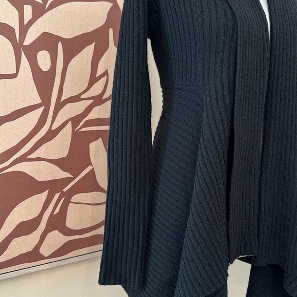 Autumn Cashmere New Rib Drape Cardigan Black NWT - Picture 6 of 11
